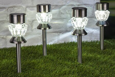 Set van 4 led-buitenlampen