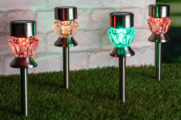 Set van 4 led-buitenlampen