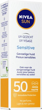 Nivea Sun sensitive face SPF50